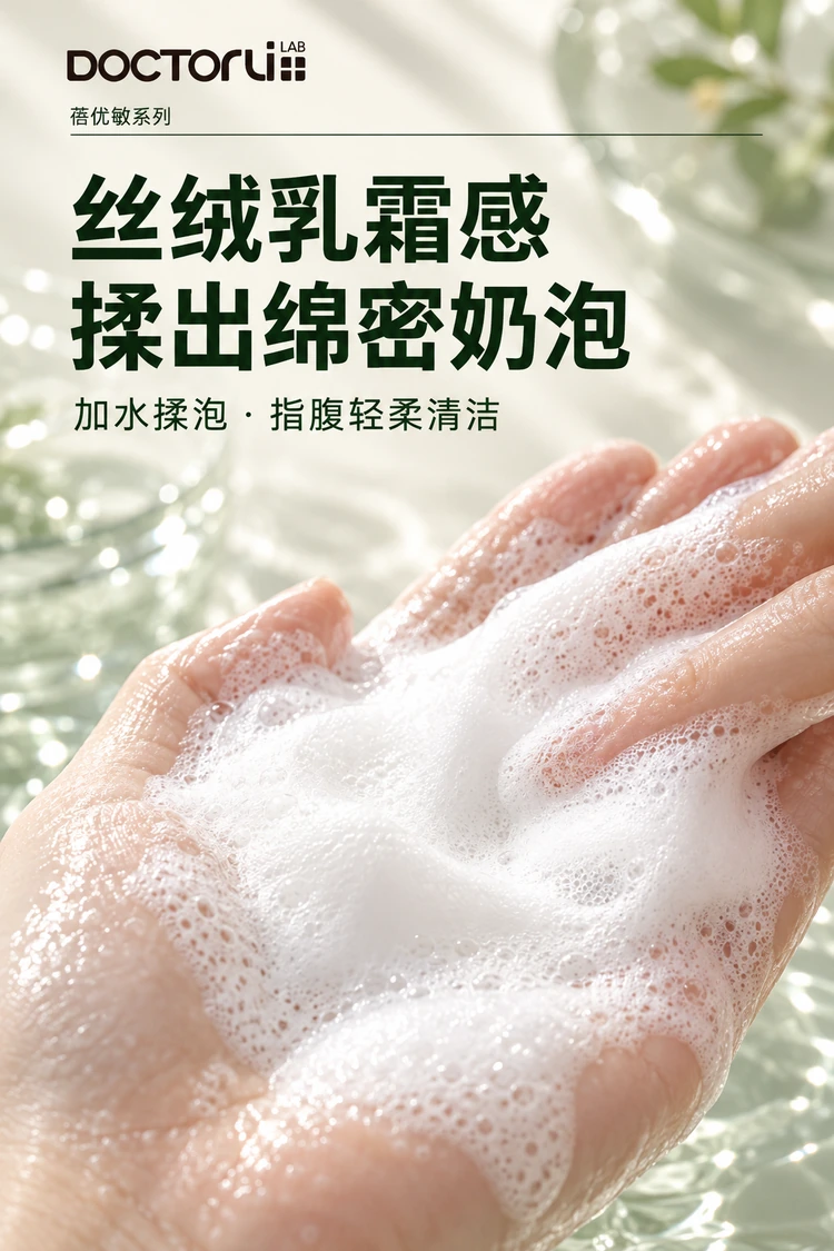蓓优敏选净厚皮洗面奶 · 丝绒泡沫