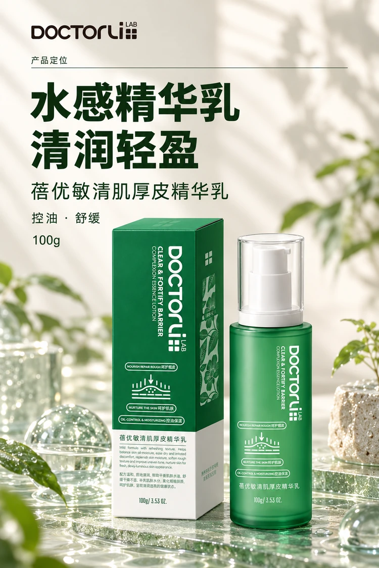 蓓优敏清肌厚皮精华乳 · 产品主视觉